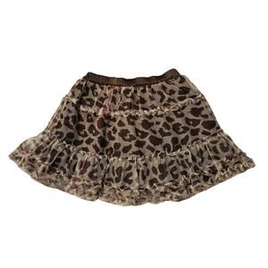 Girls Est. 1989 Place Leopard Print Tiered Tutu Skirt Size 3T